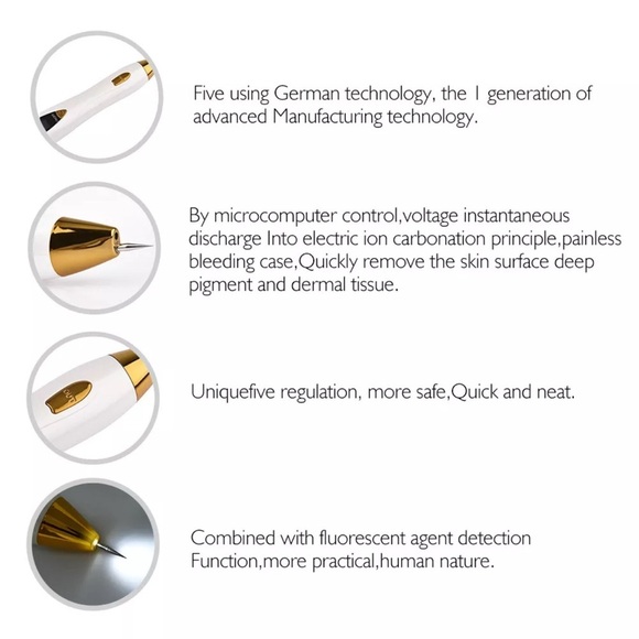 Fibroblast Plasma Pen Skin Freckle Tattoo Wrinkle Spot Removal Rechargeable USA - Picture 4 of 9